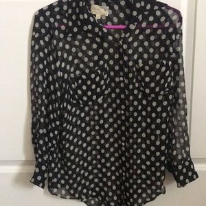 Elizabeth and James blouse White/black polkadot
